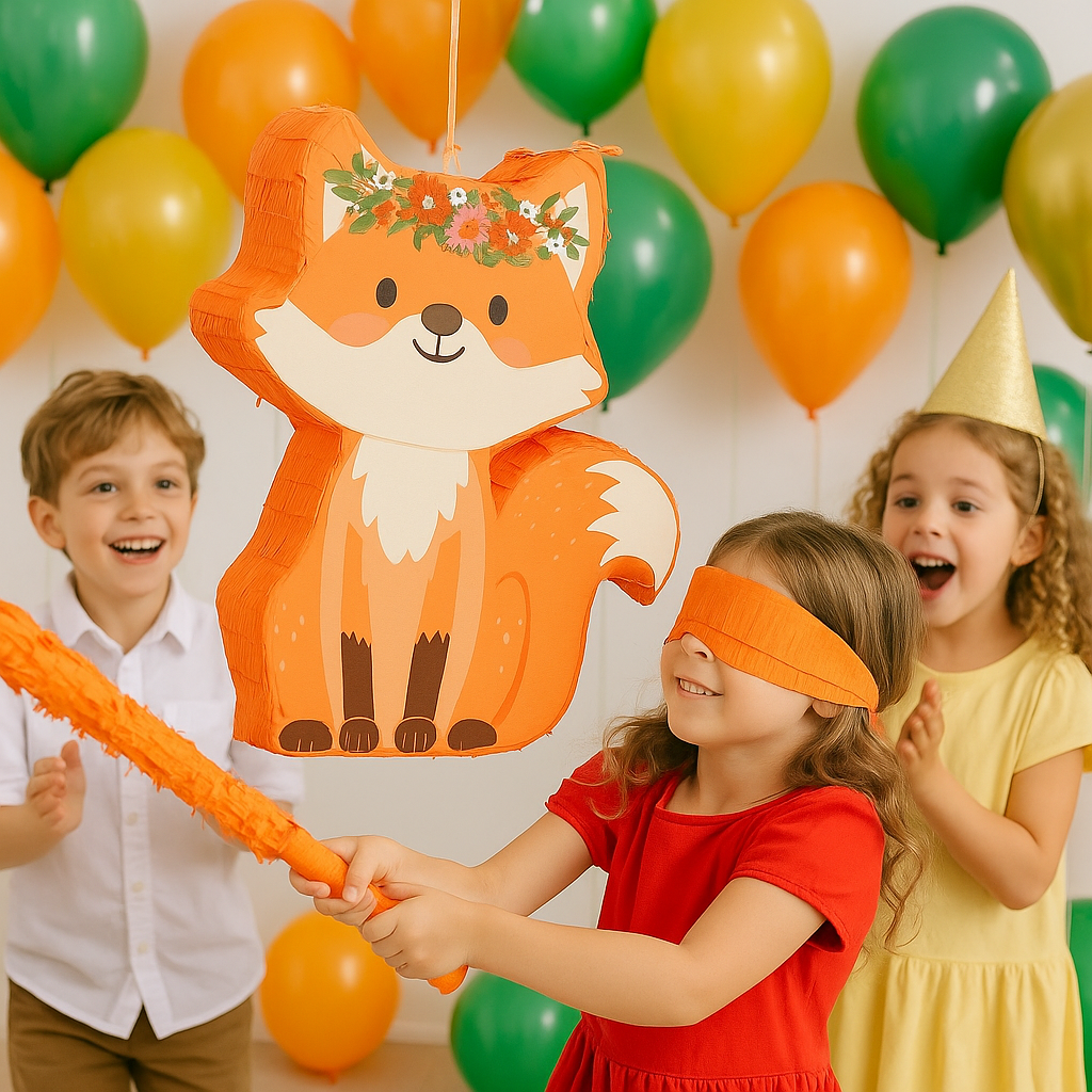pinata renard enfants ballons