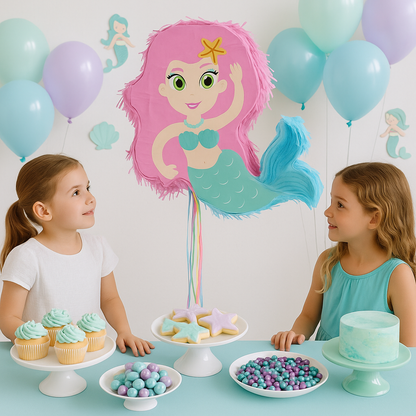 pinata sirene table dessert bonbons filettes